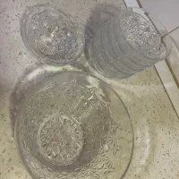 ظرف بلور همراه ۶عدد کاسه|ظروف سرو و پذیرایی|بندر انزلی, اطبا|دیوار