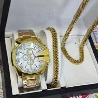 پکیج مردانه ۳تکه طلایی/استایل کامل