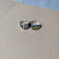 دو عدد انگشتر نقره با طراحی زیبا