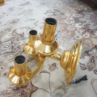 لوستر طلایی رنگ ۸ شاخه ۲۴ شعله|لوستر و چراغ آویز|تهران, حسینآباد|دیوار