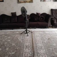 مبل ۷نفره ب علت کمبود جا میفروش  با میز عسلی شیشه