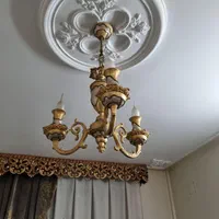 لوستر سه شاخه برنجی شیک و سالم|لوستر و چراغ آویز|تهران, شهرک شریعتی|دیوار