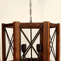 لوستر و تک شاخه چوبی|لوستر و چراغ آویز|کرج, گوهردشت|دیوار