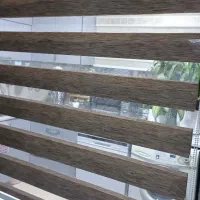 پرده زبرا قهوه‌ای روشن