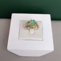 انگشتر زمرد زامبیا طبیعی|جواهرات|قم, سالاریه|دیوار