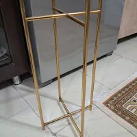 پایه گلدان آبکاری طلایی|گل و گیاه طبیعی|نیشابور, شهرک ولیعصر|دیوار