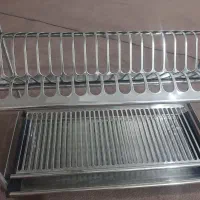 جا ظرفی استیل کنار سینک ۲طبقه