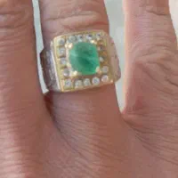 انگشتر زمرد پنجشیر بارکاب دست ساز