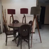 ست میز چوبی و چهار صندلی