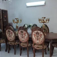 میز ناهارخوری هشت  نفره چوب گردوی اصل