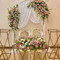 دکور حلقه باکس با گل طبیعی برای بله برون و نامزدی