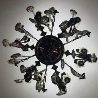 لوستر برنجی ۱۸ شعله بسیار شیک (در حد نو)|لوستر و چراغ آویز|تهران, پاسداران|دیوار
