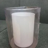 حباب های دو گلس ۱۵ سانتی دودی|لوستر و چراغ آویز|کرج, کوی کارمندان شمالی|دیوار