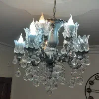 لوستر ۵ شاخه ۱۰ شعله برنز