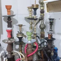 فروش تعدادی قلیان چوبی و برنجی