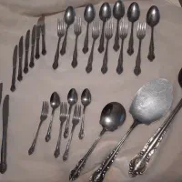 قاشق چنگال ۶نفره. سیاه قلم قدیمی