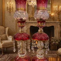 تولیدی شمعدان چراغ لاله تراشدار شاه عباسی شمعدونی