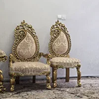 مبلمان بی نظیر و زیبای سلطنتی ورق طلا ۷ نفره