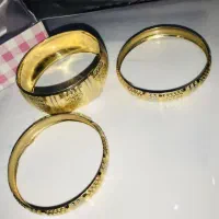 سه عدد النگو طلا با فاکتور 28.270 گرم