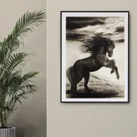 تابلو سیاه قلم اسب، اورجینال