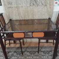 میز غذاخوری بادو صندلی وشیشه نشکن|میز و صندلی غذاخوری|خرم‌آباد, |دیوار