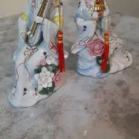 یه جفت مجسمه کمیاب زن ژاپنی اصل