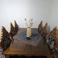 میز نهارخوری ۶نفره همراه با دوعدد صندلی اضافه