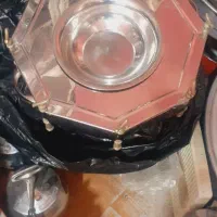 منقل  استیل ۸ ضلعی پایه برنجی