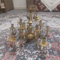 لوسترقدیمی 5شاخه دوتایی