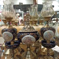 چراغ لاله سه تیکه پانزده رنگ|ریسه و چراغ تزئینی|اردبیل, |دیوار