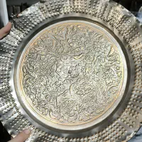 ظرف مسی قدیمی و انتیک|کلکسیون اشیاء عتیقه|فرمهین, |دیوار