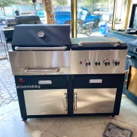 باربیکیو 120 سانت نما استیل 304 با پلوپز فر سرخ کن|اجاق گاز و لوازم برقی پخت‌وپز|تهران, شوش|دیوار