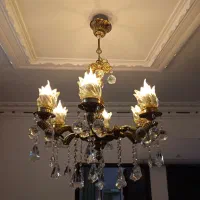 لوستر|لوستر و چراغ آویز|قم, شاه سید علی|دیوار