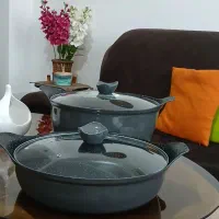 ظروف ۱۴نفره چدن گرانیت قابلمه وماهتابه|ظروف پخت‌وپز|رشت, اسماعیل آباد|دیوار