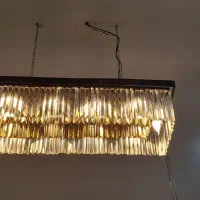 لوستر کریستالی جدید رنگ شاپاینی