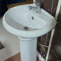 روشویی چینی درجه ۱ با شیر اهرمی نو آکبند سایز کوچک