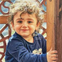 نقاشی چهره، طراحی چهره مدادرنگی + پیش نمایش رایگان|تابلو، نقاشی، عکس|تهران, چیتگر جنوبی|دیوار