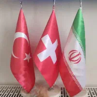 پرچم لوکس رومیزی ایران ترکیه سوئیس