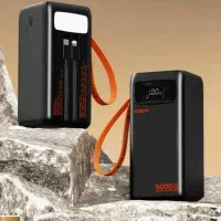 پاوربانک 50000 اورجینال maxom فست شارژ چراغ دار