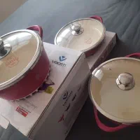 ست سه تایی قابلمه سرامیکی وگاتی|ظروف پختوپز|کرمان, |دیوار