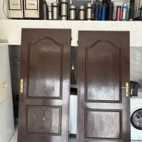 درب چوبی تمیز قهوی سوخت