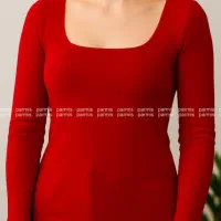 بلوز آستین دار یقه خشتی|لباس|اوز, |دیوار