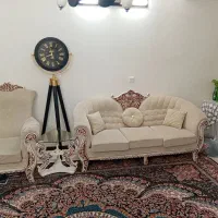 مبل ۷ نفره تمیز بامیز وسط و دو عدد عسلی|مبلمان خانگی و میز عسلی|شاهینشهر, مسکن مهر|دیوار