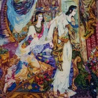 تابلو فرش ابریشم دست بافت