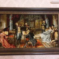 تابلو فرش دستباف ویولن زن