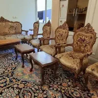 مبل سلطنتی با چوب گردو فوق العاده سالم