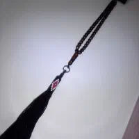 تزبی مهره سنگی چشم ببری قدیمی و خاص عتیقه