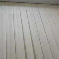 پرده کتان خطی لمه دار