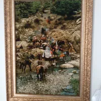تابلو فرش کوچ عشایر بافت تبریز