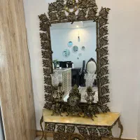 آینه و شمعدان برنز